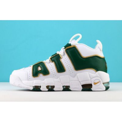 Nike Air More Uptempo Atl Qs Beyaz / Yeşil / Metal Altın Spor Ayakkabı Türkiye - HDIIO4ZE